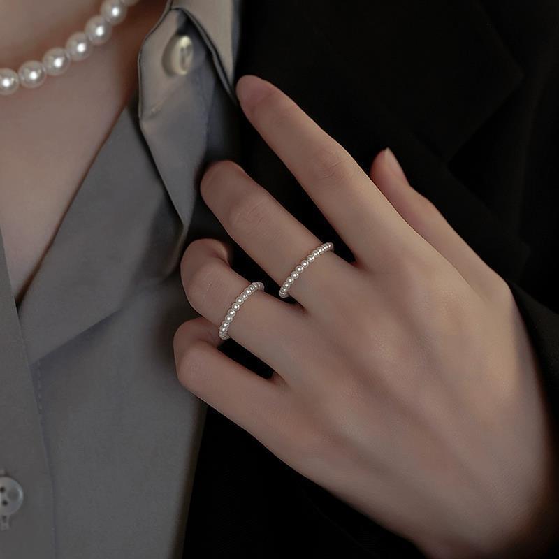 Made to Order Swarovski Pearl Ring – Delicate Non-Stretch Beaded Band