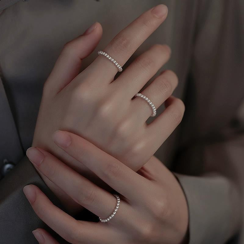 Made to Order Swarovski Pearl Ring – Delicate Non-Stretch Beaded Band