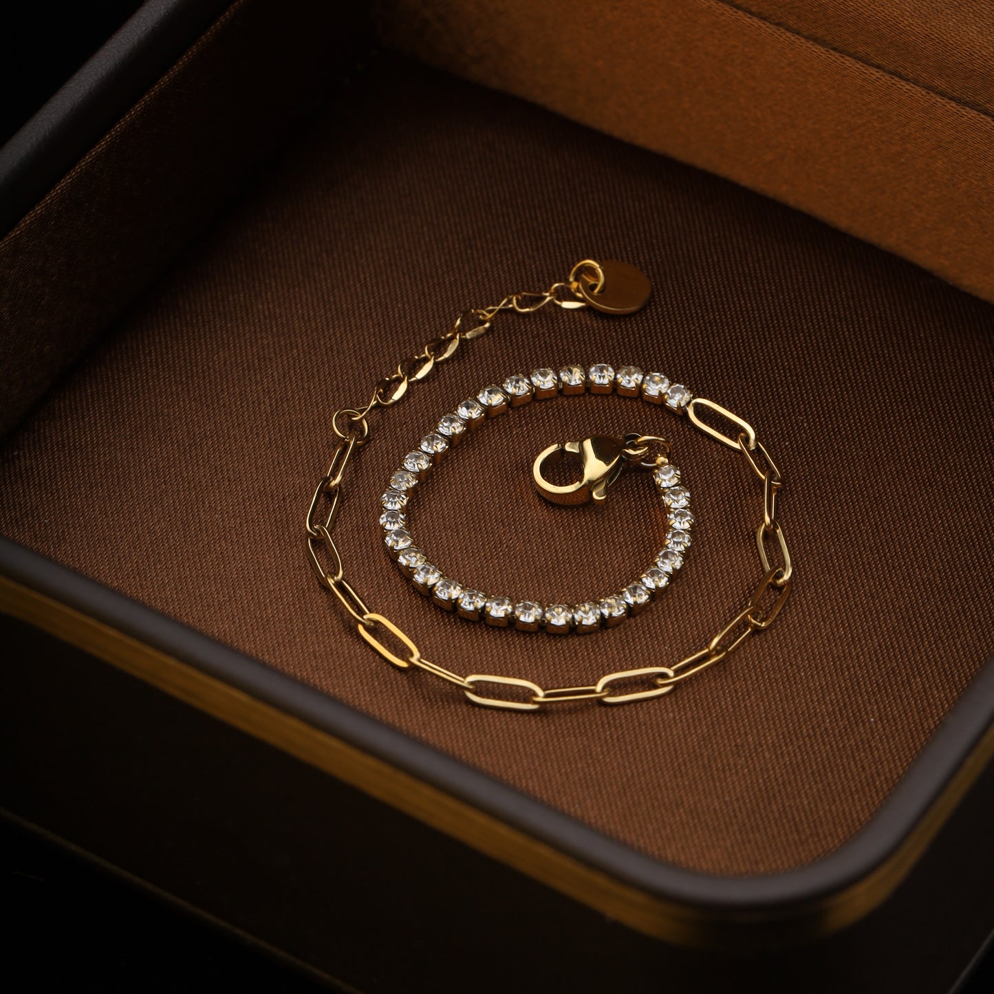 Stainless Steel Tennis Bracelet – Paperclip Chain Edition