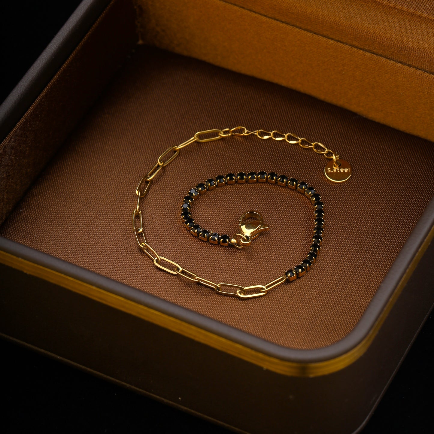 Stainless Steel Tennis Bracelet – Paperclip Chain Edition