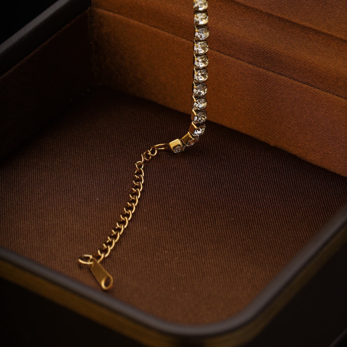 Classic 3mm Tennis Bracelet – Gold-Plated Stainless Steel