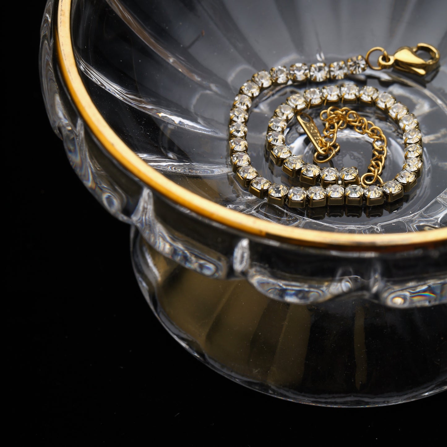 Classic 3mm Tennis Bracelet – Gold-Plated Stainless Steel
